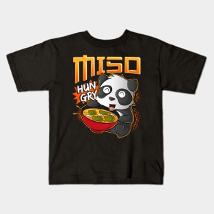 Miso Hungry Kawaii Panda Cute Anime Noodles Ramen Kids T-Shirt